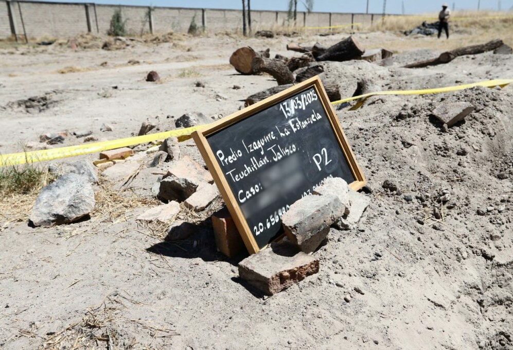 demarcación de la fiscalía de Jalisco en el rancho Izaguirre